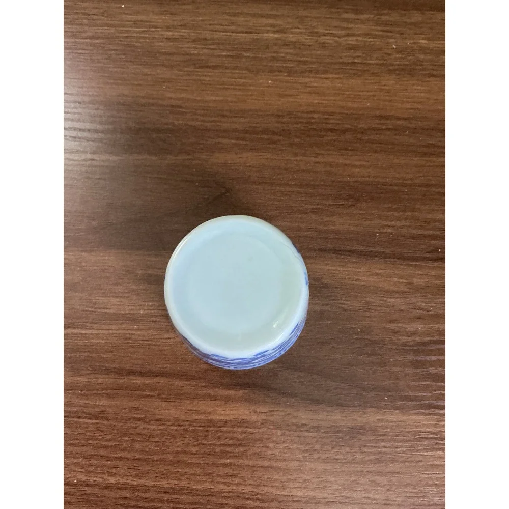 Vintage Blue and White Sake Cups Set of 3 | Japanese Porcelain Cups